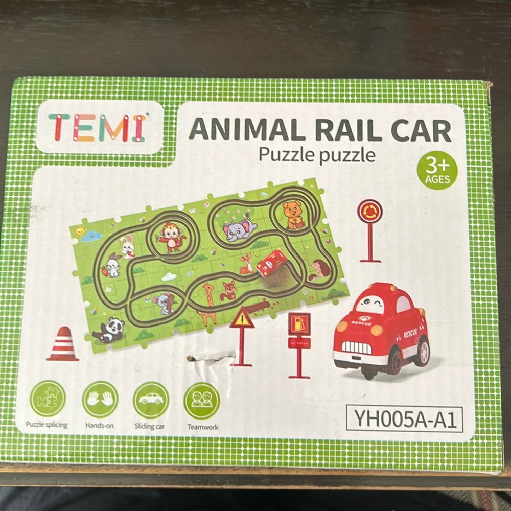 TEMI animal rail car puzzle